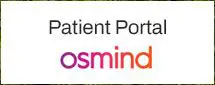 A banner with the words patient portal and osmo mind.